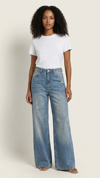 pantalon wide leg strass